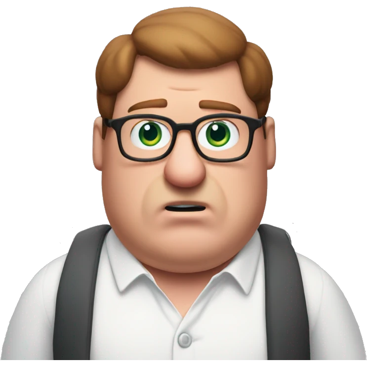 Peter Griffin looking suspiciously at the camera  emoji