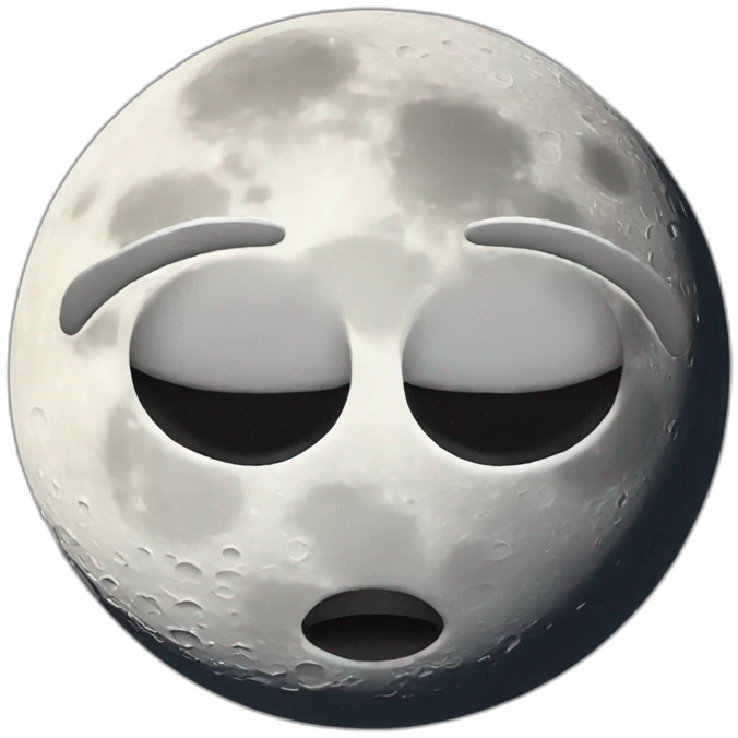 the moon without face emoji