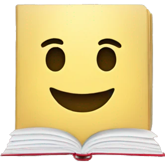 Book with the words pooqp on the emoji