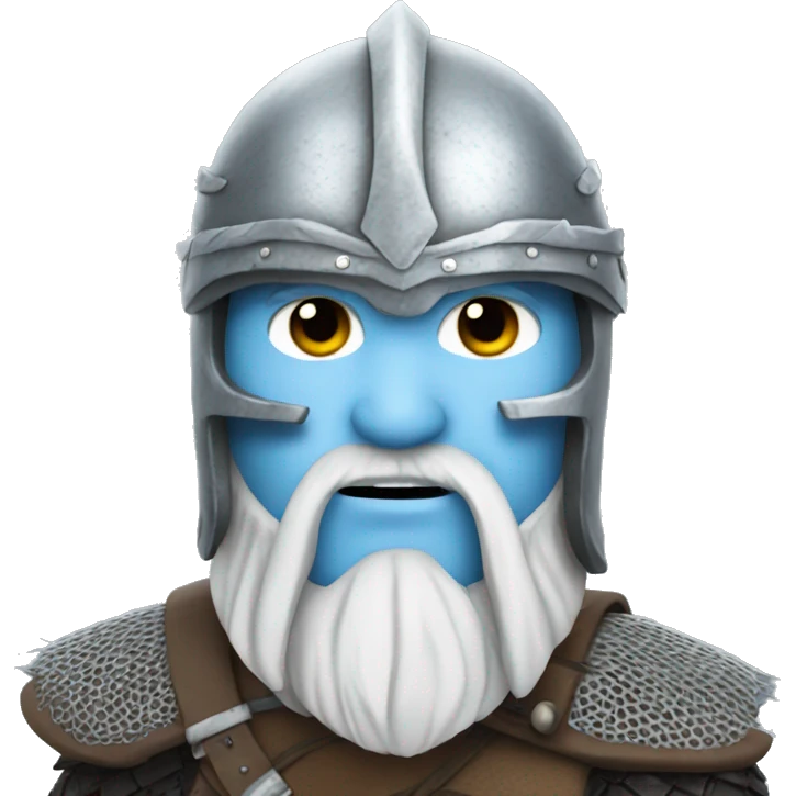 Viking white walker wearing helmet  emoji
