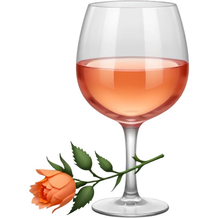 Rose wine with an orange carnation emoji