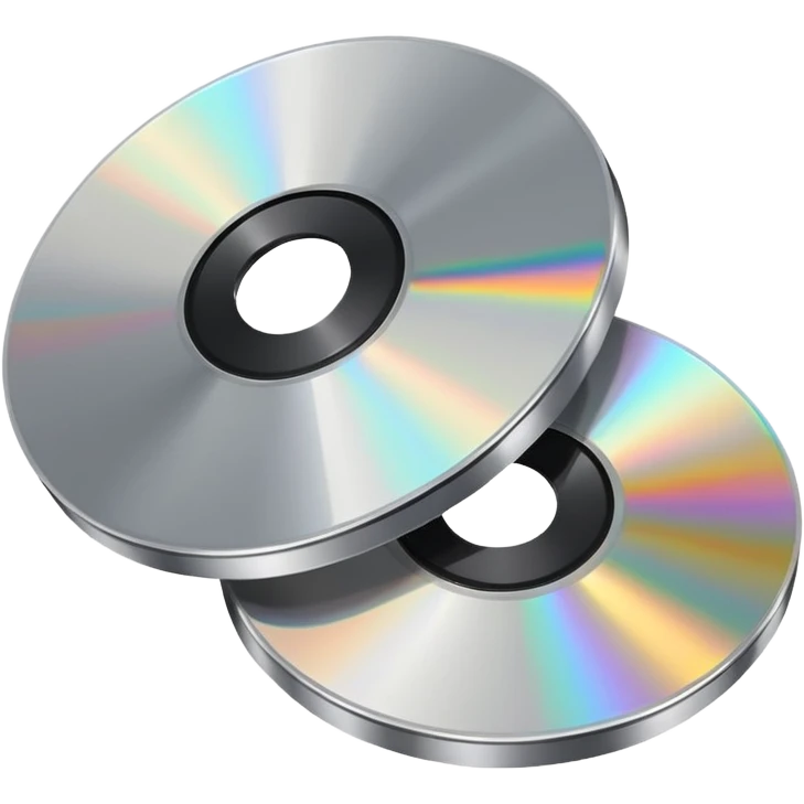 two metal computer disks emoji