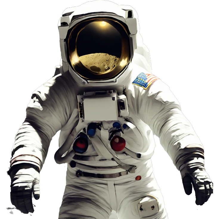 astronaut on the moon emoji