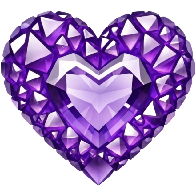Amethyst cluster heart emoji