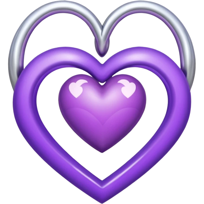 Purple Heart add infinit loop symbol emoji