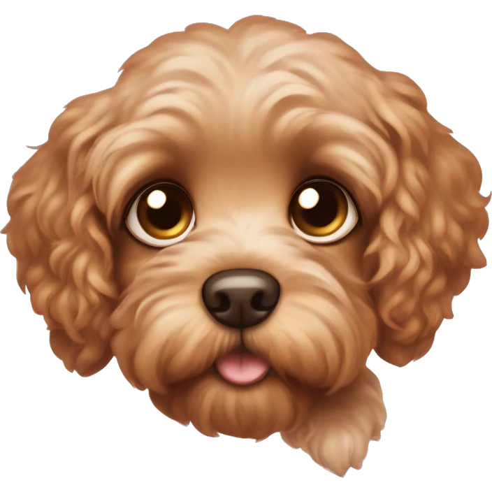 •	Puppy Eyes Emoji: Your Cavapoo looking up with big, heart-melting eyes. Maybe add sparkles or tiny hearts around the eyes to show how cute they are ( the color of do should be brown   emoji