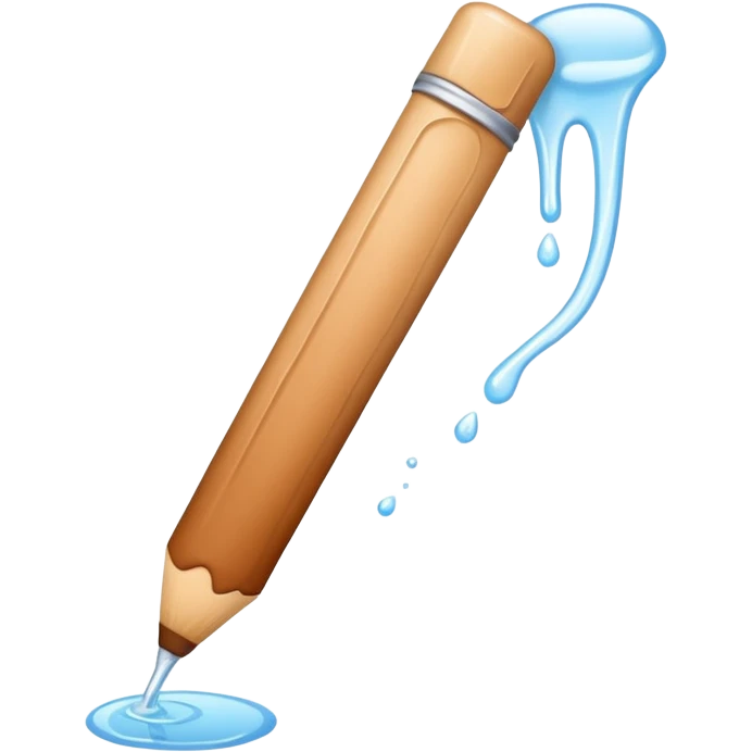 Veiny stick skin color with white liquid emoji