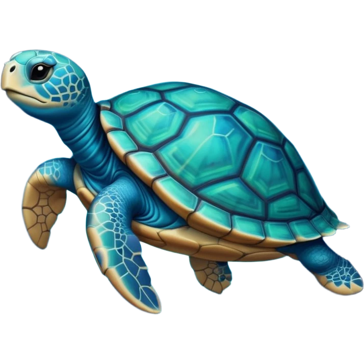 Quasar Turtle emoji – full body, large turtle with a smooth glowing shell shaped like a cosmic quasar, simple light effect in the center of the shell, no patterns, no aura, slight side angle, no background
 emoji