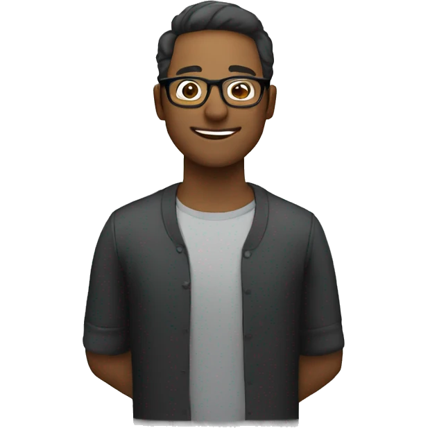 man with glasses choir singer emoji