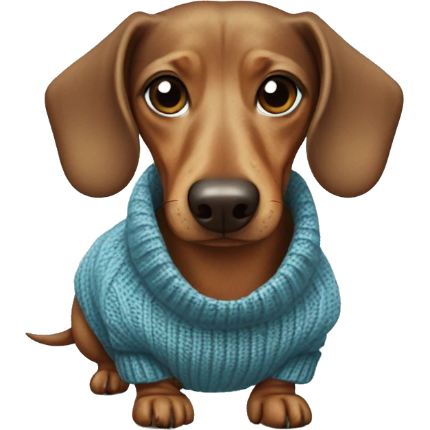 dachshund in a sweater emoji
