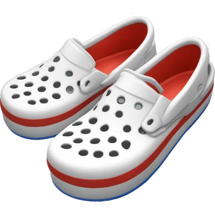 white shoes crocs keep exact design just change color to bright blue emoji
