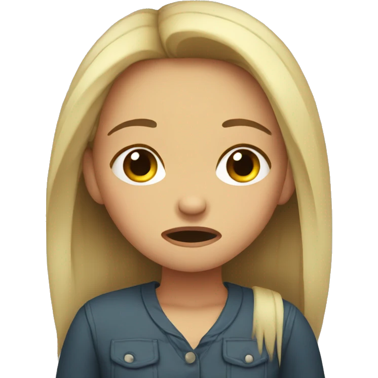 Girl crying emoji