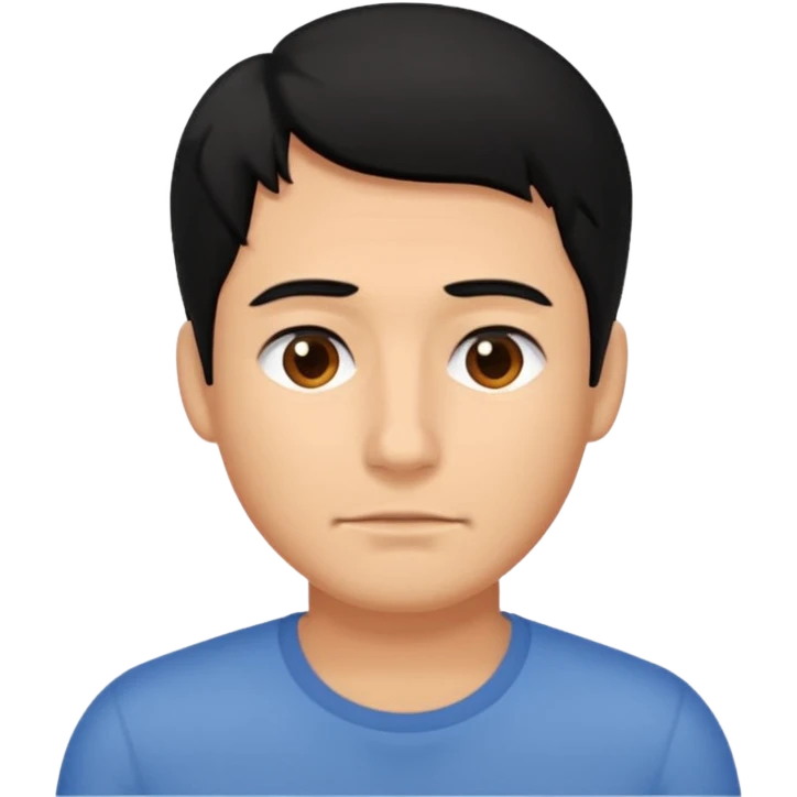 Sleepy man black hair emoji