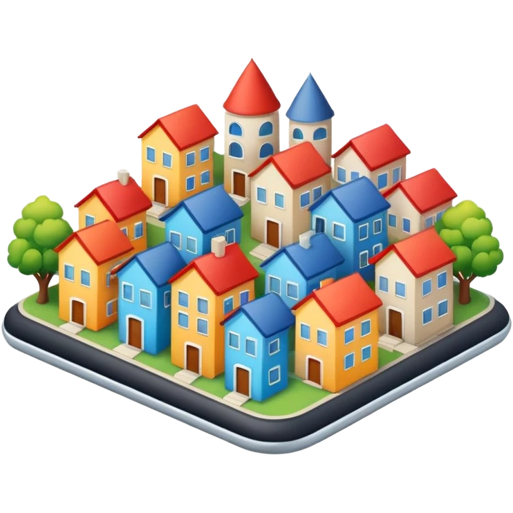 little city and small home emoji