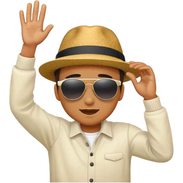Persona haciendo un dab  emoji