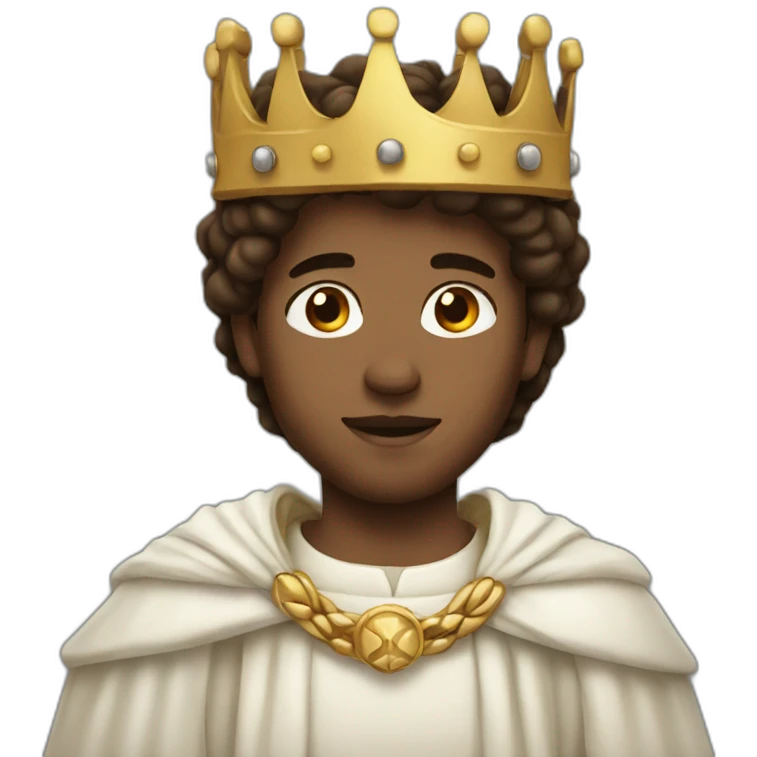 White young king with brown hair emoji