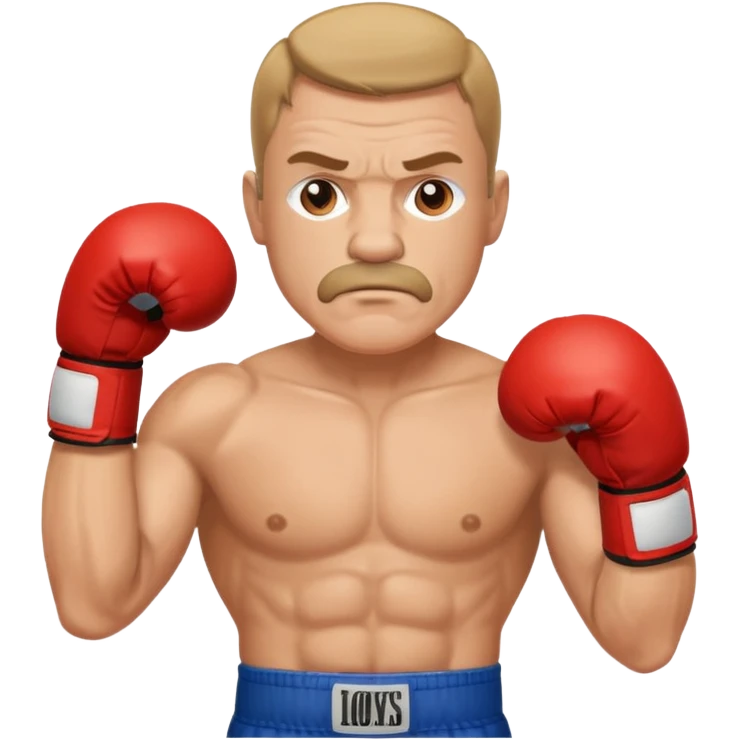 White middle age boxer emoji