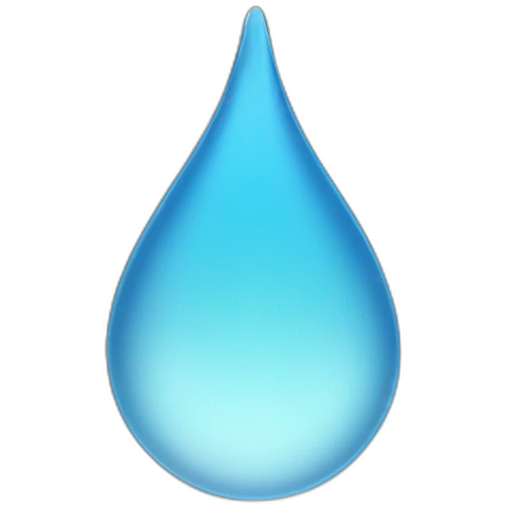 upside down water drop emoji
