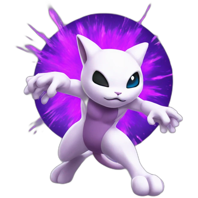 mewtwo with a big purple explosion emoji