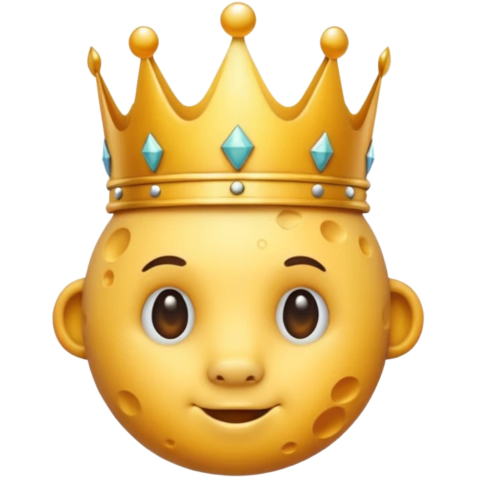 Cheese head with crown emoji