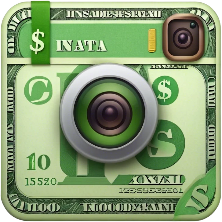make a instagram logo with cash emoji