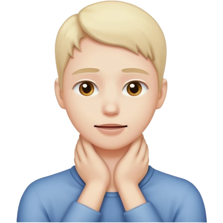 Person grabbing their neck  emoji