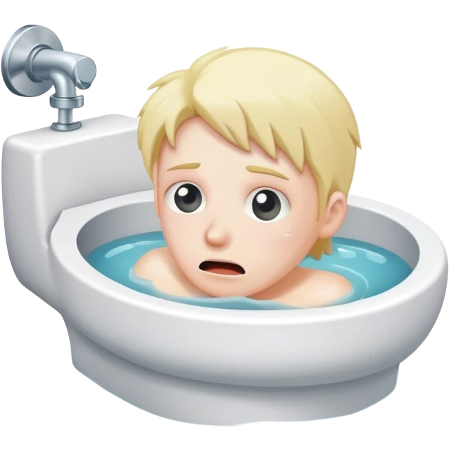 Drowning in toilet  emoji