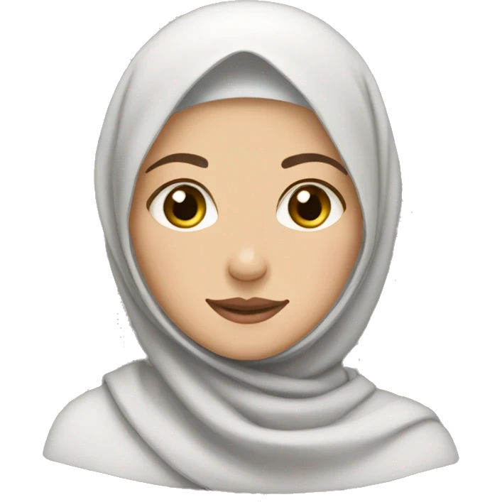 A girl with Hijaab with a fair skin tone emoji