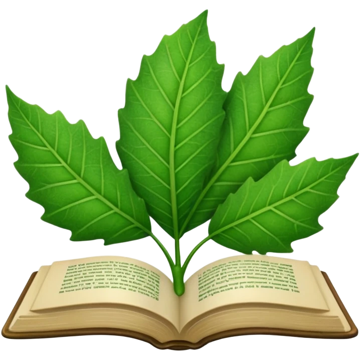 leaf holding a book emoji