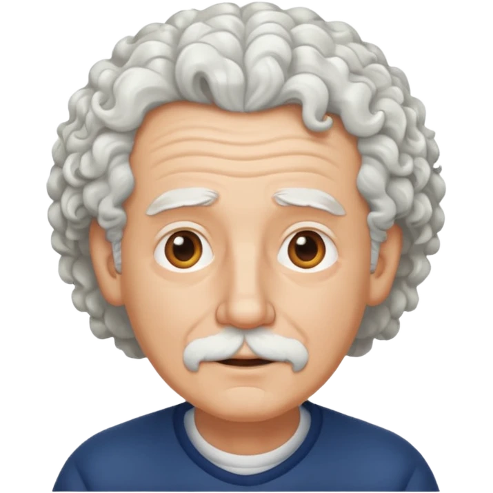 Old white man with curly white hair emoji