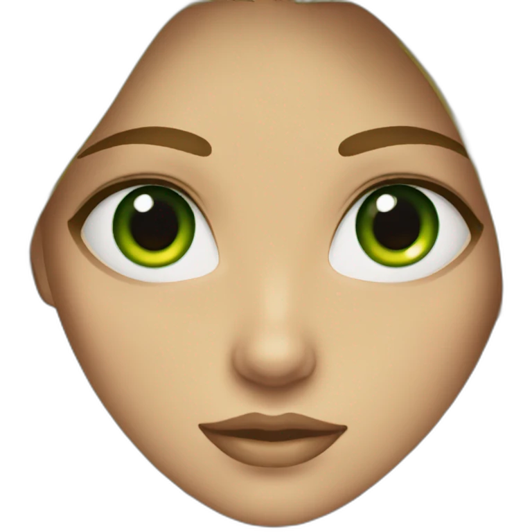 Darkblonde-hair-big-green-eyes-girl emoji