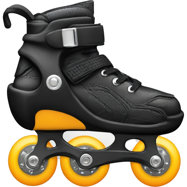a black rollerblade inline skate emoji