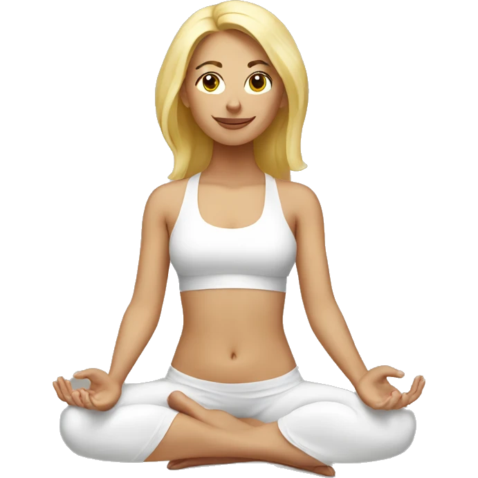 Yoga blonde emoji