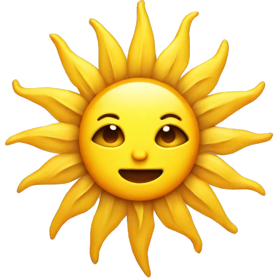 Sun with a baby face emoji