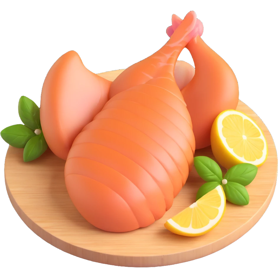 raw chicken breast with garnish emoji