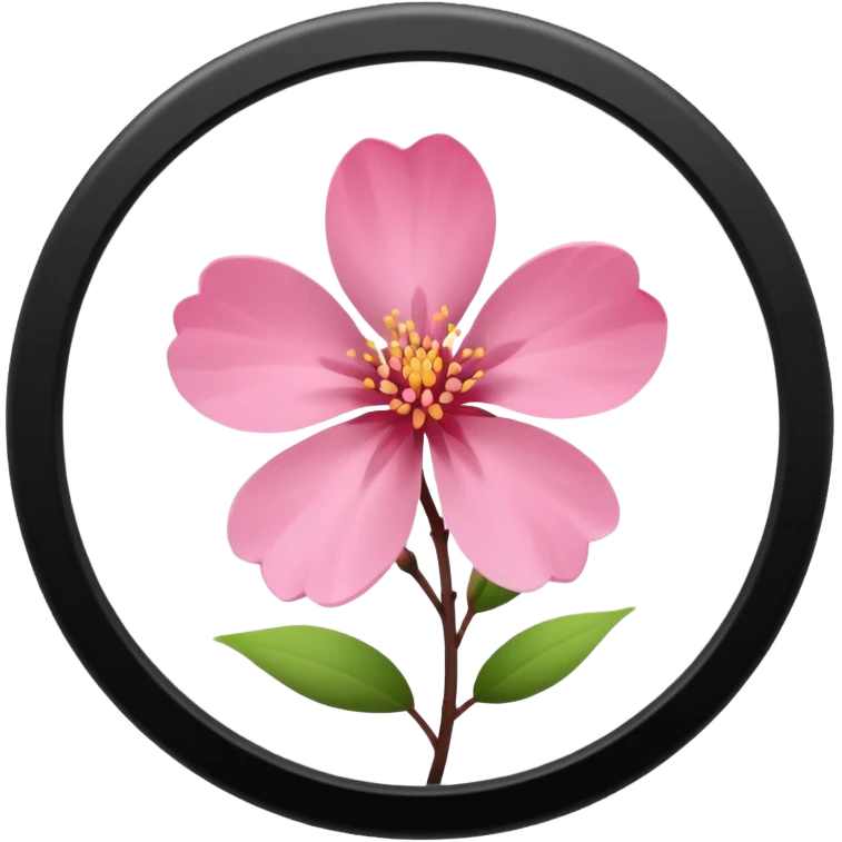 pink girly framed photo of a blossom emoji