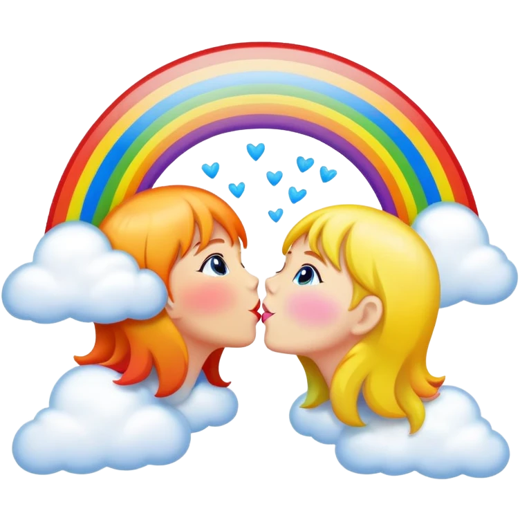 Double rainbow with kisses emoji