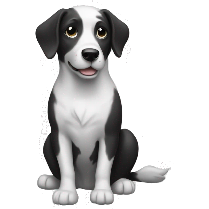 Dog Stamford black and white  emoji