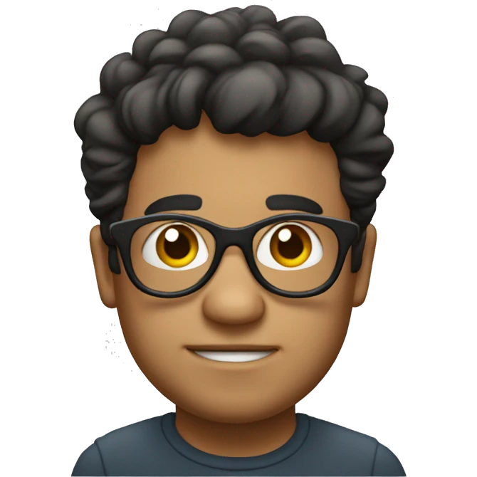Gordito con lentes emoji