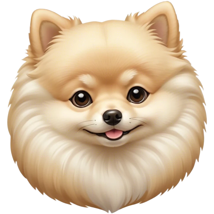 Meme-Worthy Cute Sleeping Cream Pomeranian Portrait Emoji, Head resting peacefully with a contented smile, showcasing a delightfully compact build and a luxuriously soft, fluffy cream Fur, eyes shut in a serene nap, Simplified yet hilariously adorable features, highly detailed, glowing with a soft, drowsy light, high shine, relaxed and utterly lovable, stylized with an air of playful laziness, bright and heartwarming, soft glowing outline, capturing the essence of a comically sleepy companion, so meme-worthy it feels like it could instantly become the next viral sensation of adorable slumber! emoji
