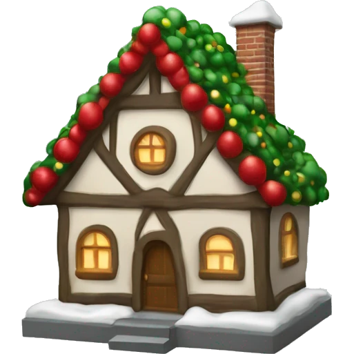 Glaskugel Tannenbaum Haus  emoji