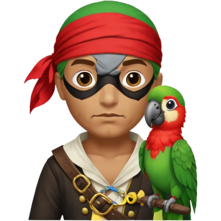 pirate with a parrot emoji