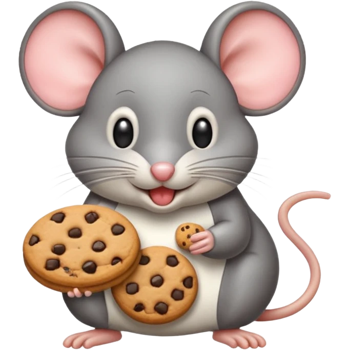 mouse eating cookies emoji
