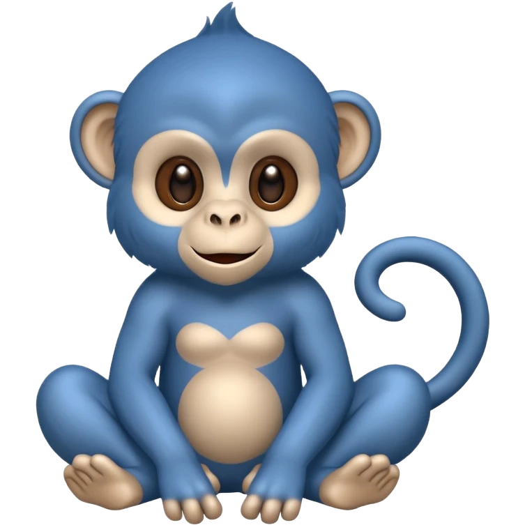 blue monkey emoji