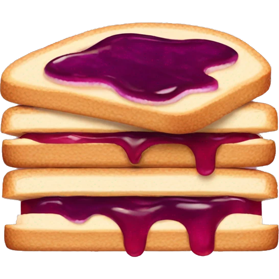 Peanut butter and jelly sandwich emoji