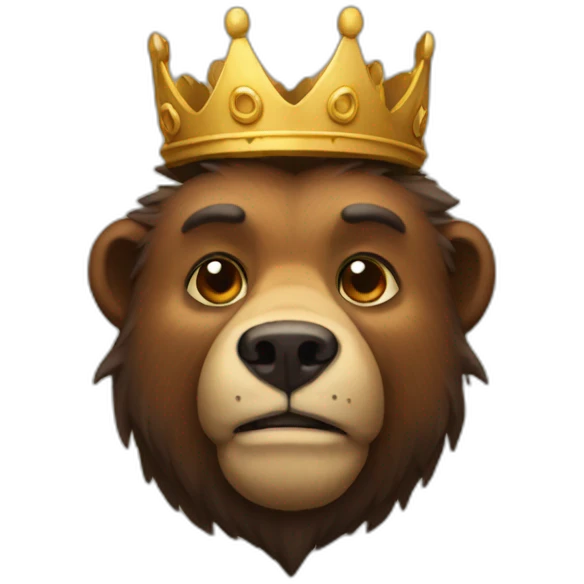 Bear king emoji