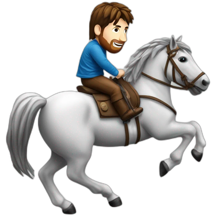 messi sur un cheval emoji