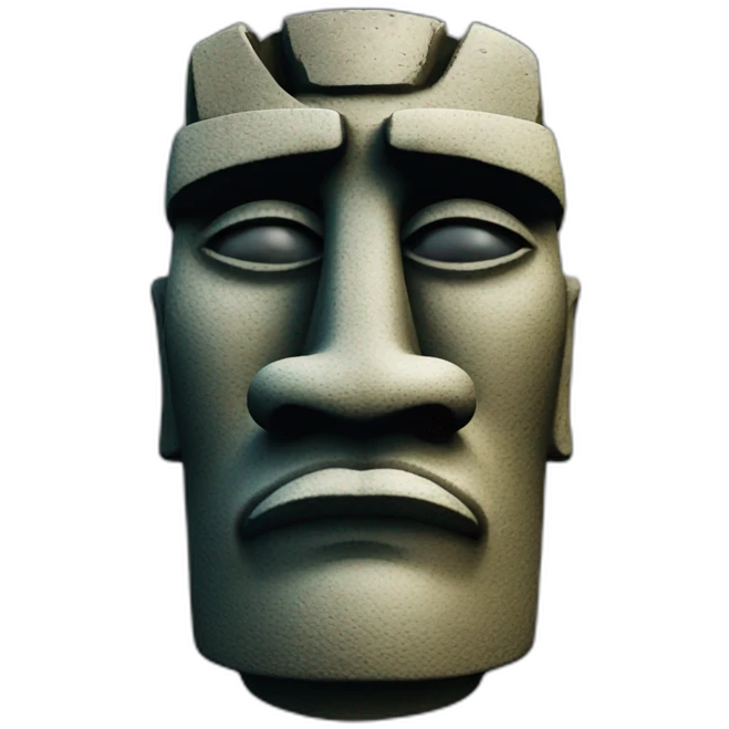 Easter-island-Moai-head-saluting-face emoji