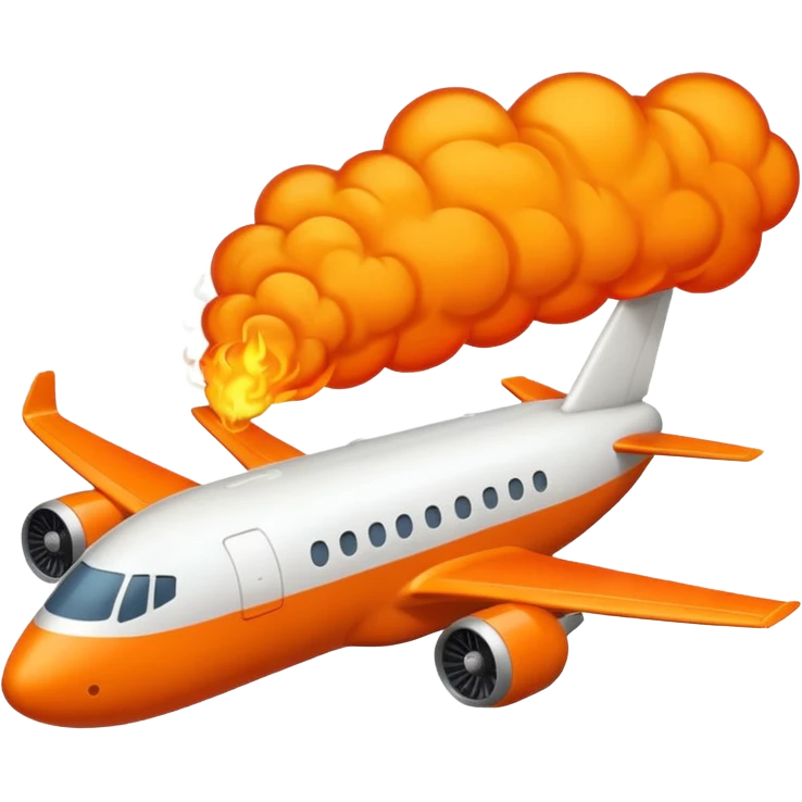 Airplane fuel fire emoji