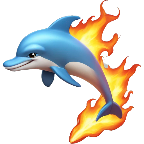 flaming dolphin emoji